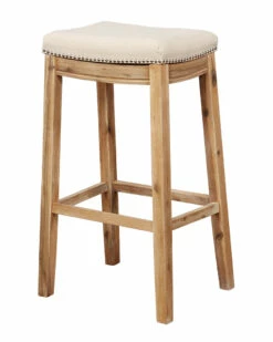 Cheap 👍 Linon Furniture Linon Claridge Acacia Bar Stool Home Dining Chairs & Stools 😍