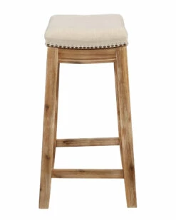 Outlet ✨ Linon Furniture Linon Claridge Acacia Counter Stool Home Dining Chairs & Stools 🔥 -Linon Furniture Store 3050719019 RLLZ 3