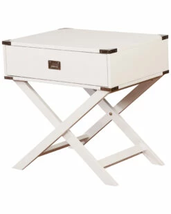 Promo β¨ Linon Furniture Linon Peggy X Base White Accent Table Home End & Side Tables π