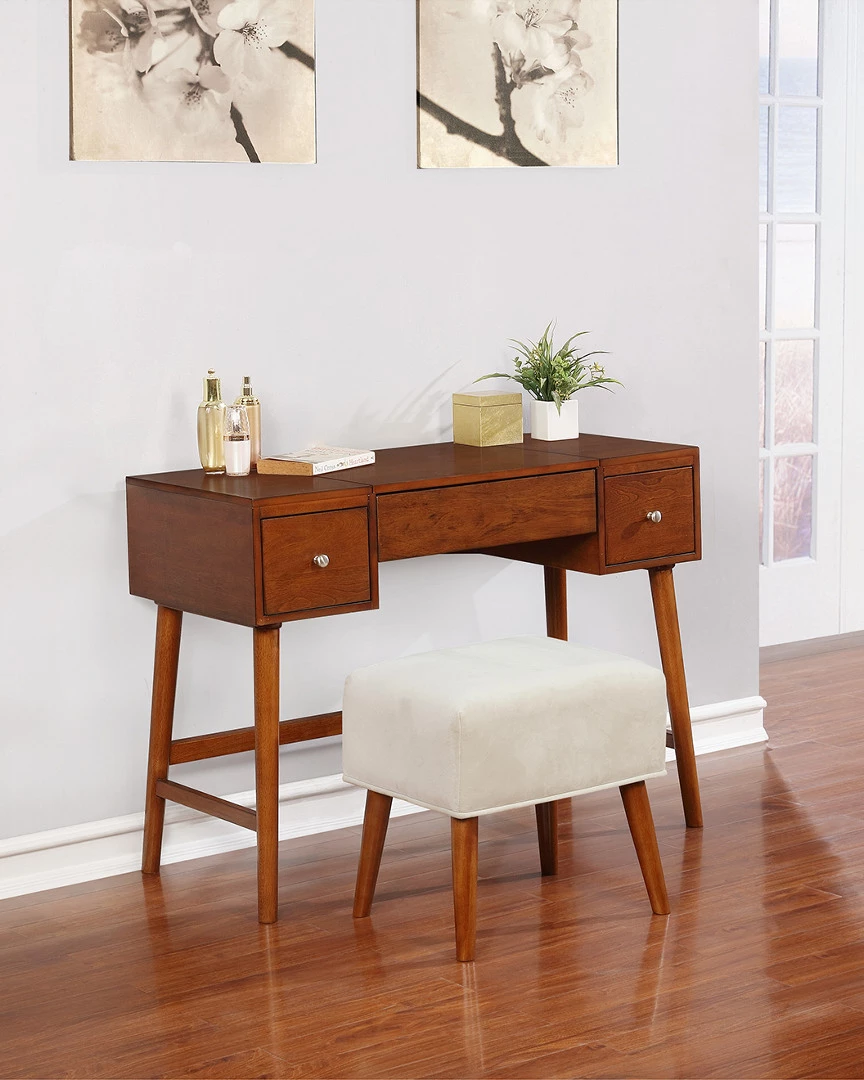 New ❤️ Linon Furniture Linon Viola Vanity Set Home Nightstands ❤️ 4 New ❤️ Linon Furniture Linon Viola Vanity Set Home Nightstands ❤️ - Image 2