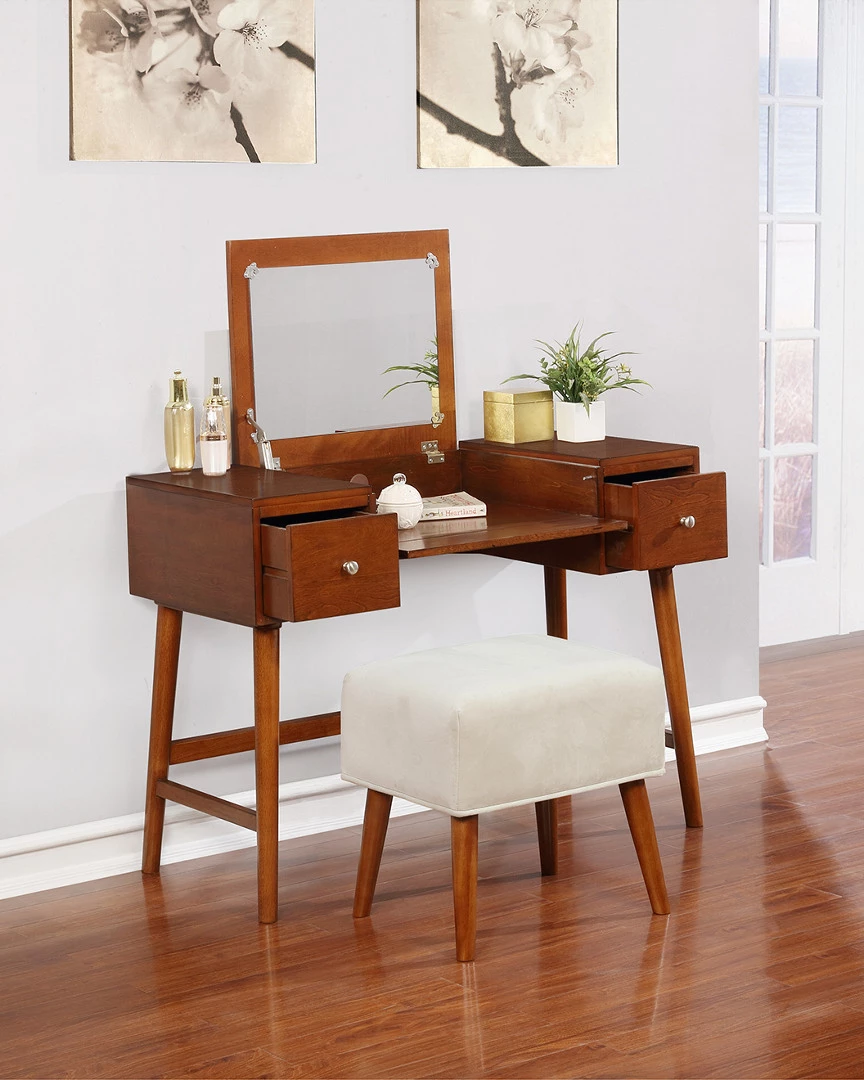 New ❤️ Linon Furniture Linon Viola Vanity Set Home Nightstands ❤️ 6 New ❤️ Linon Furniture Linon Viola Vanity Set Home Nightstands ❤️ - Image 4