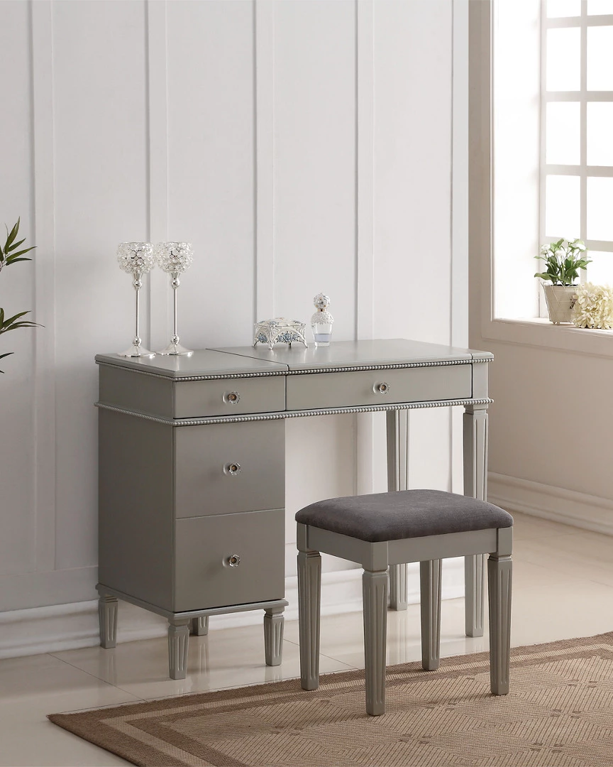 Deals β¨ Linon Furniture Linon Alexanderia Silver Vanity Home Nightstands π 4 Deals β¨ Linon Furniture Linon Alexanderia Silver Vanity Home Nightstands π - Image 2
