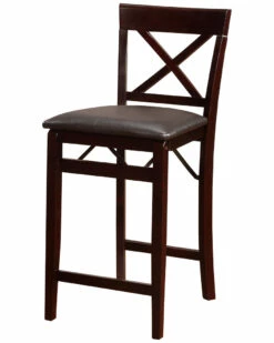 New 👏 Linon Furniture Linon Triena X Back Folding Counter Stool Home Dining Chairs & Stools ✨