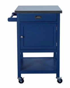 Best Pirce 👏 Linon Furniture Linon Sydney Navy Apartment Cart Home Bar Carts & Accessories 🎉