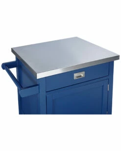 Best Pirce 👏 Linon Furniture Linon Sydney Navy Apartment Cart Home Bar Carts & Accessories 🎉 -Linon Furniture Store 3050927395 RLLZ 4