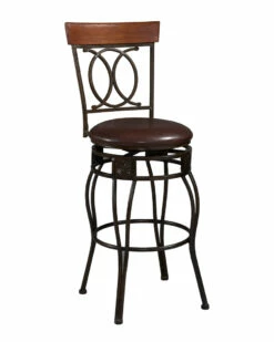 Deals ❤️ Linon Furniture Linon O & X Back Bar Stool Home Dining Chairs & Stools 🎁
