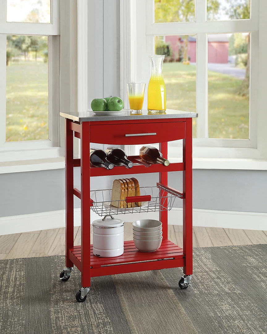 Top 10 π Linon Furniture Linon Clarke Red Kitchen Cart Home Bar Carts & Accessories π 4 Top 10 π Linon Furniture Linon Clarke Red Kitchen Cart Home Bar Carts & Accessories π - Image 2